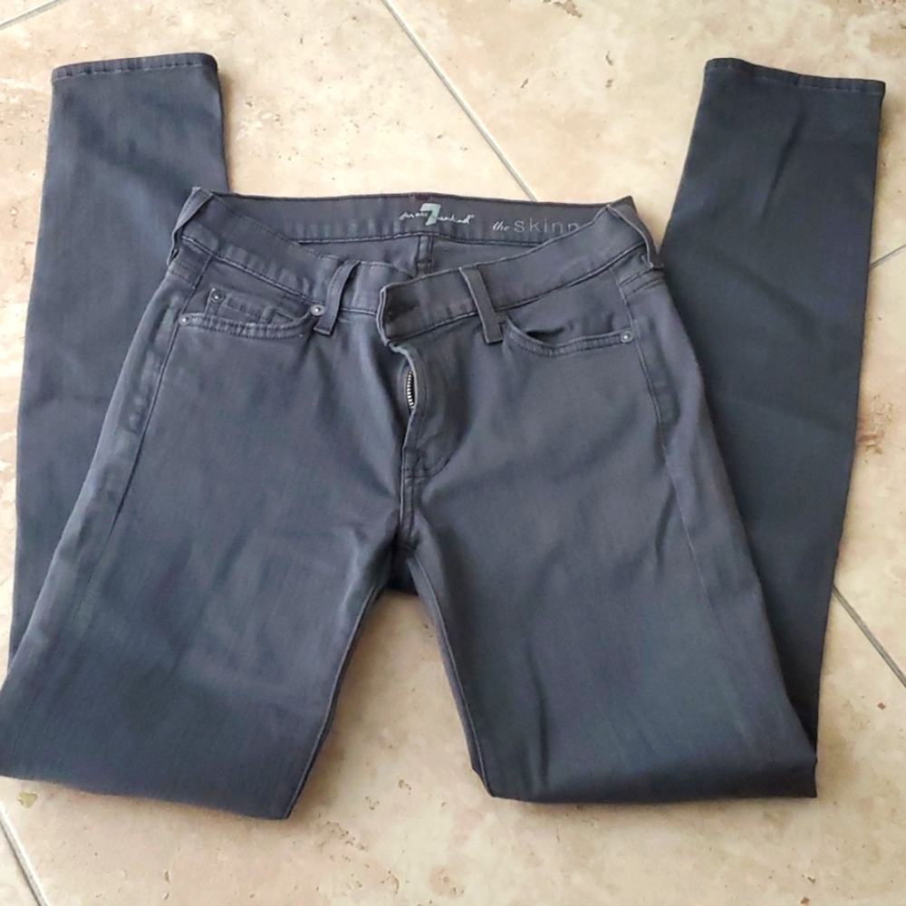 NWOT 7 for all mankind grey skinny jeans